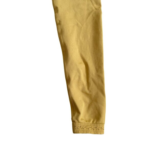 GYMSHARK Marigold Yellow Crochet Trim Crop Leggings Tights Size Small - Picture 6 of 7